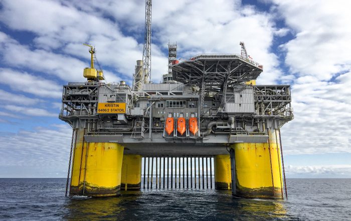 offshore platform at sunny sky