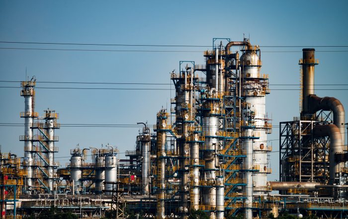 Industrial plant wit blue sky