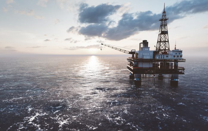 Oil rig in the ocean