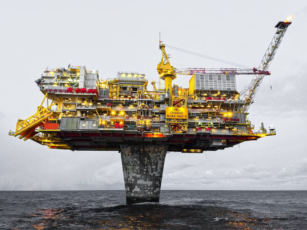 Oil rig in offshore operation