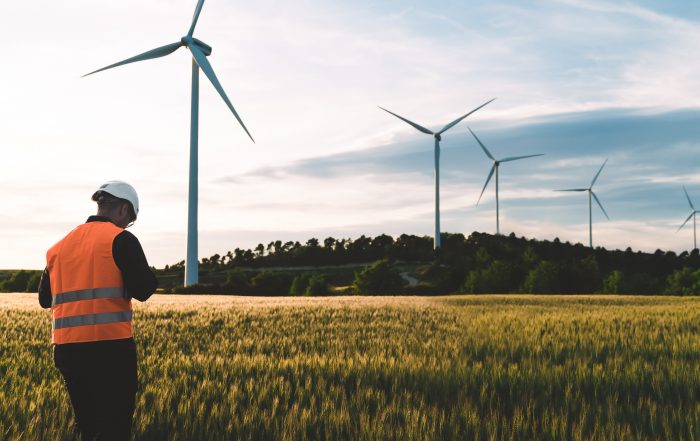 engineer working in renewable wind source