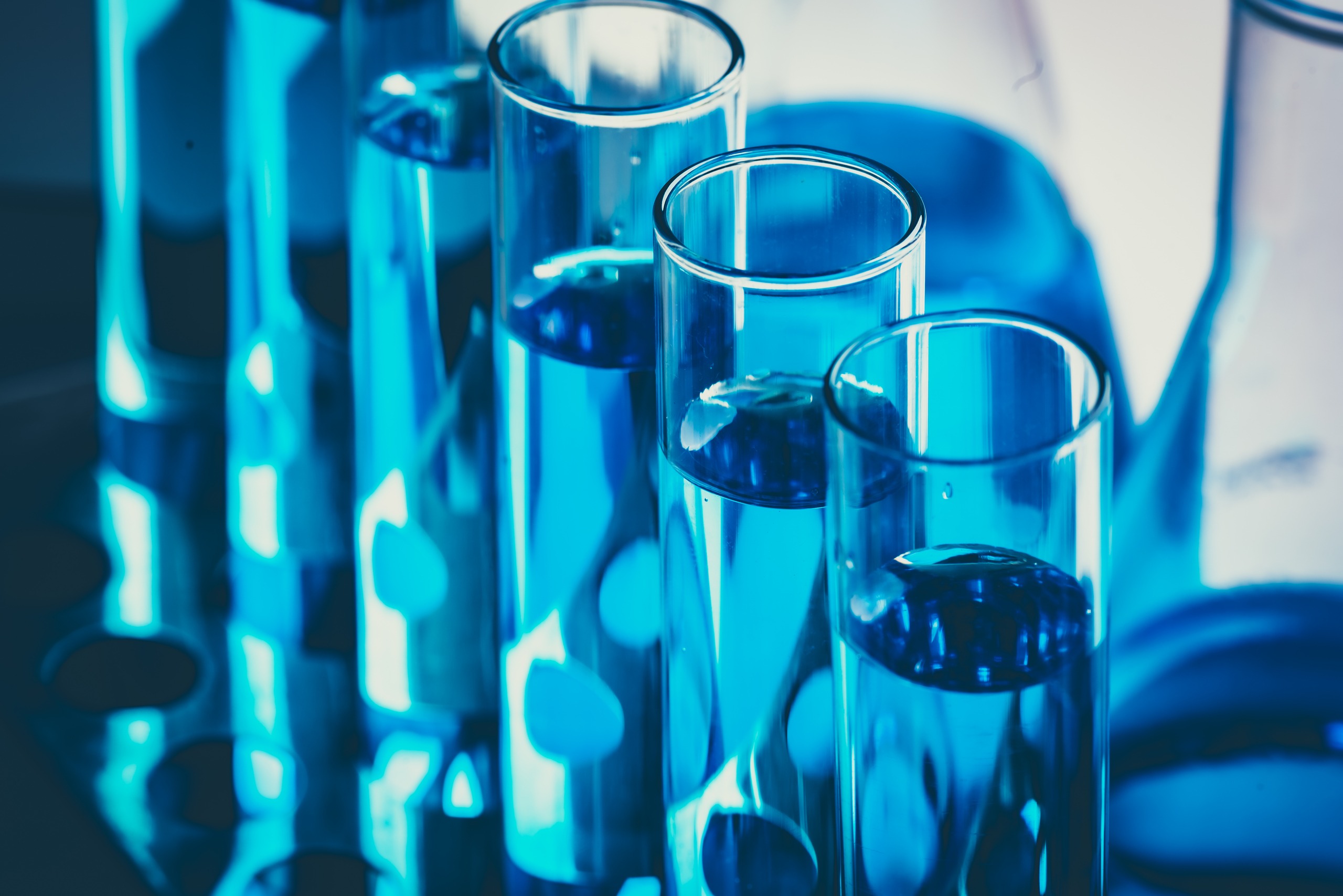 scientific Chemistry glassware for research in laboratory