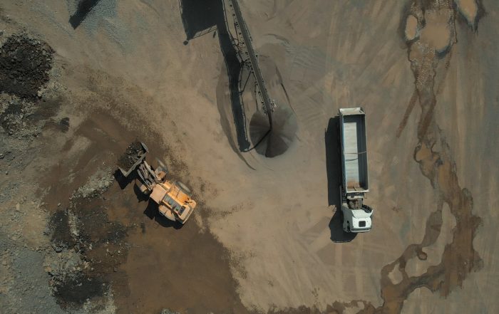 Top view of mining coal.