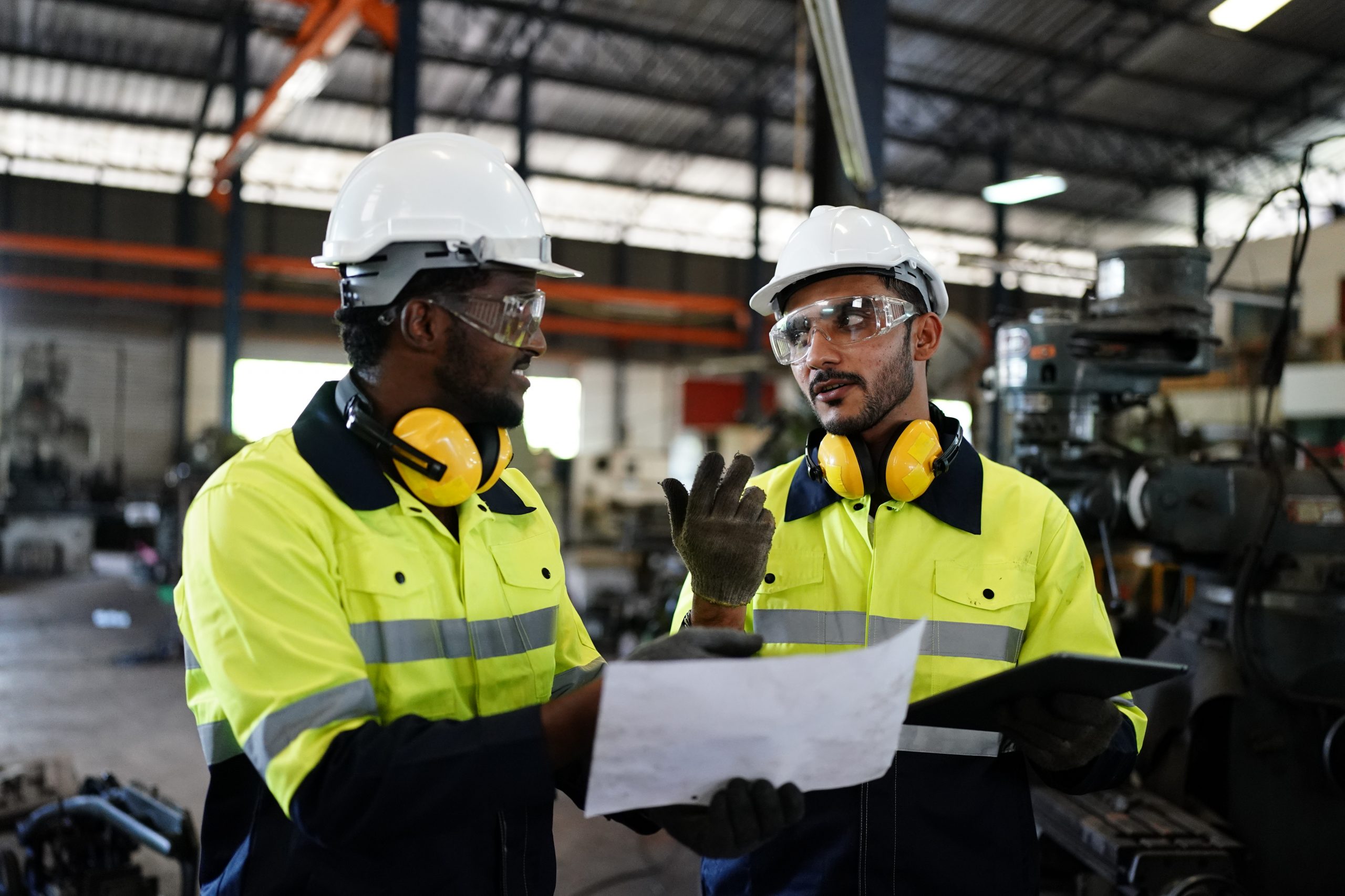 Professional men engineer worker skills quality, maintenance for factory operators, mechanical engineering team maintenance