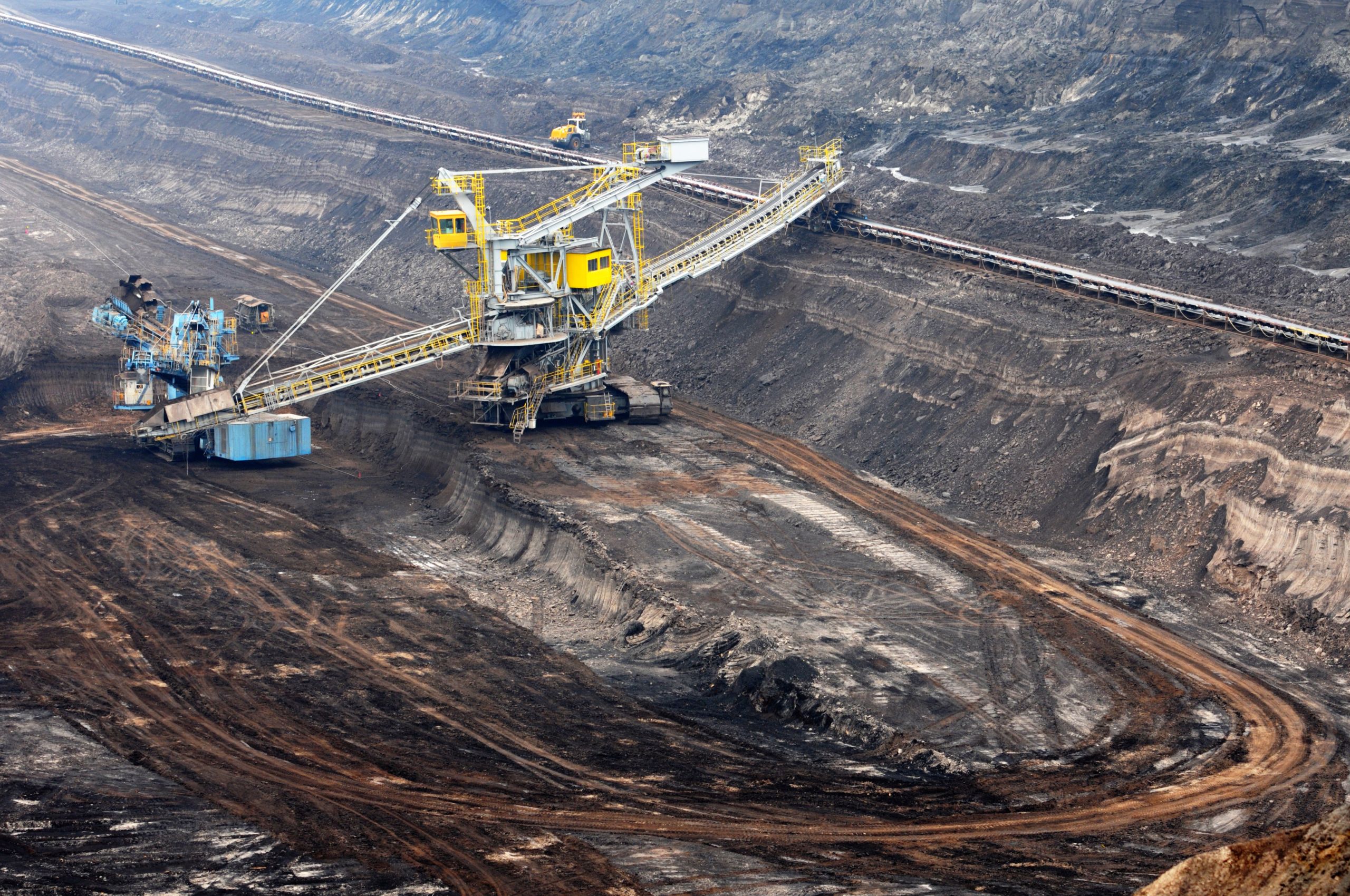 aerial view of mining operation