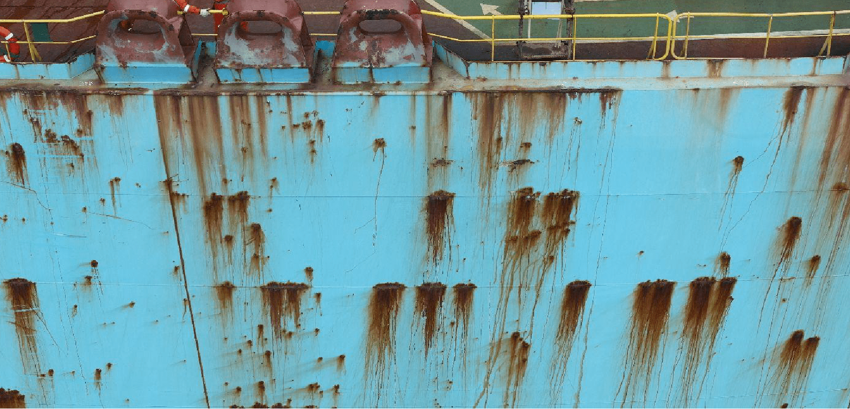 corroded structures on FPSO