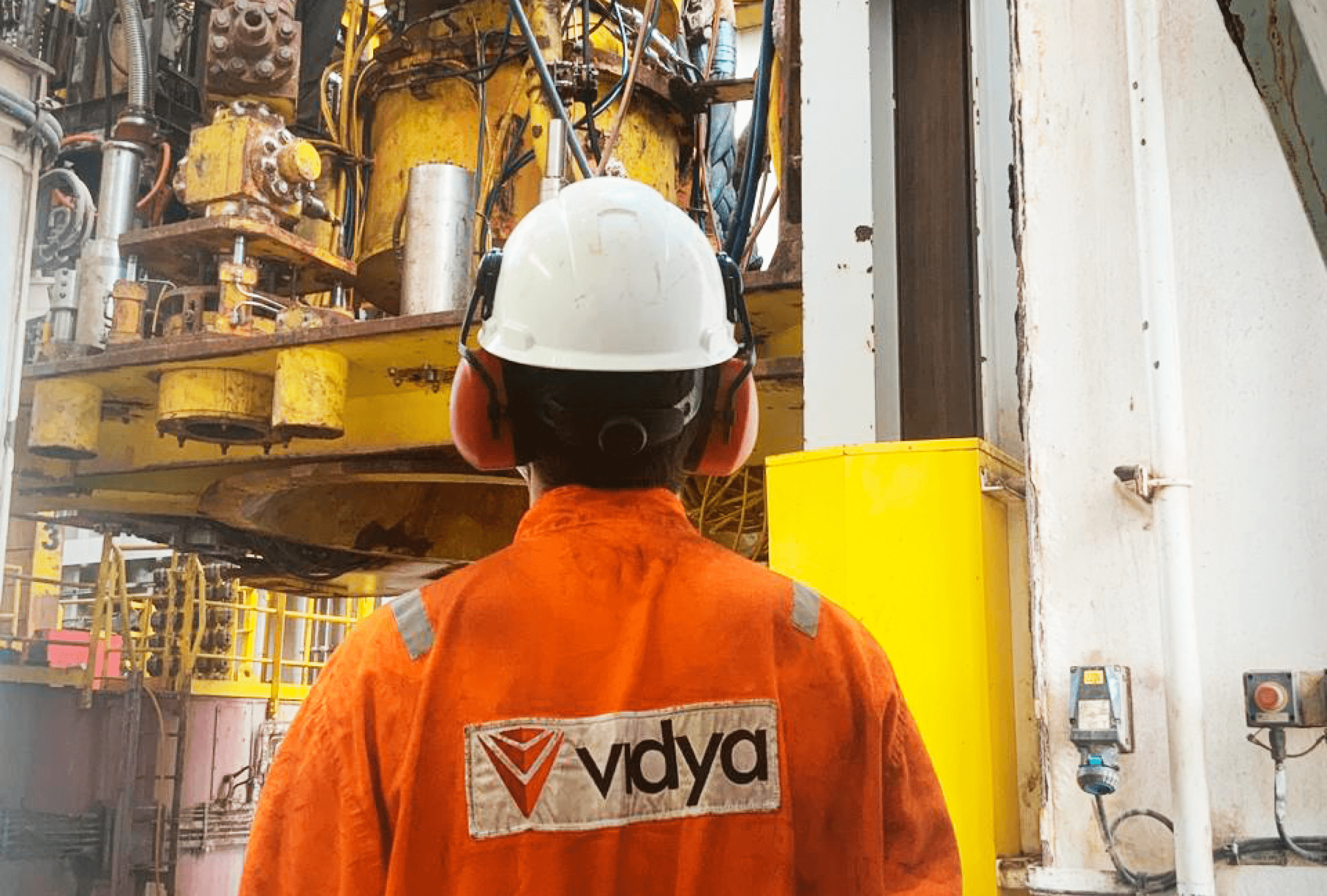 Vidya's industrial inspector looking at industrial equipment