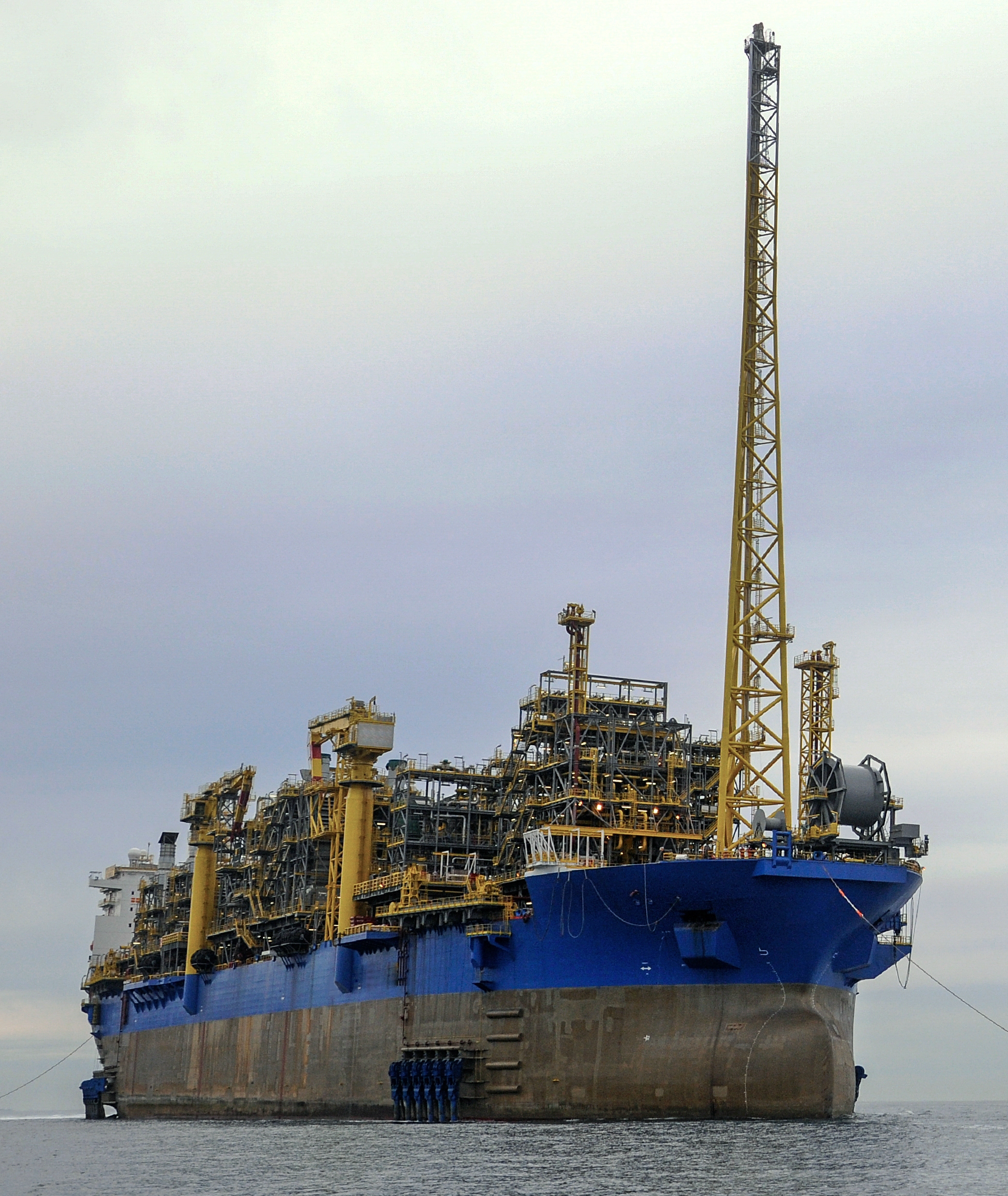 side view of an fpso in the sea
