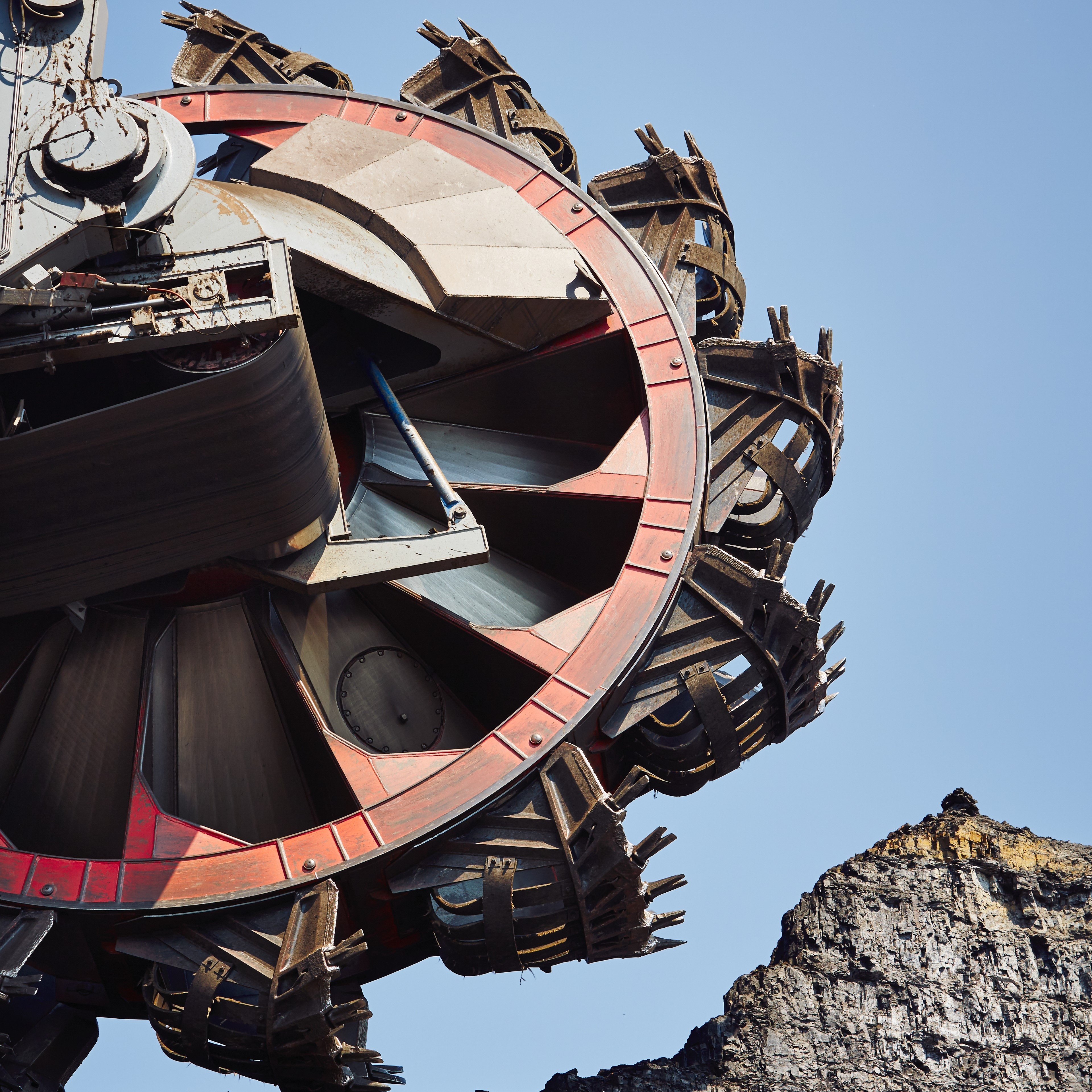 Huge mining machine in the coal mine