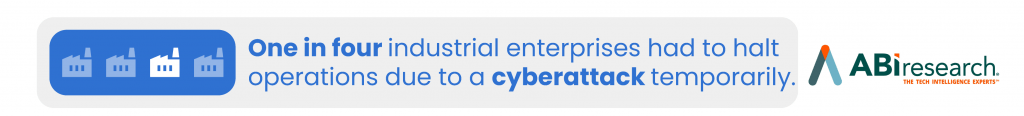 ABI Research: one in four industrial enterprises had to halt operations due to a cyberattack temporarily. 