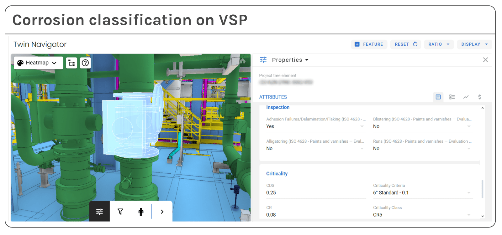 print from Vidya System Platform, showing corrosion classification