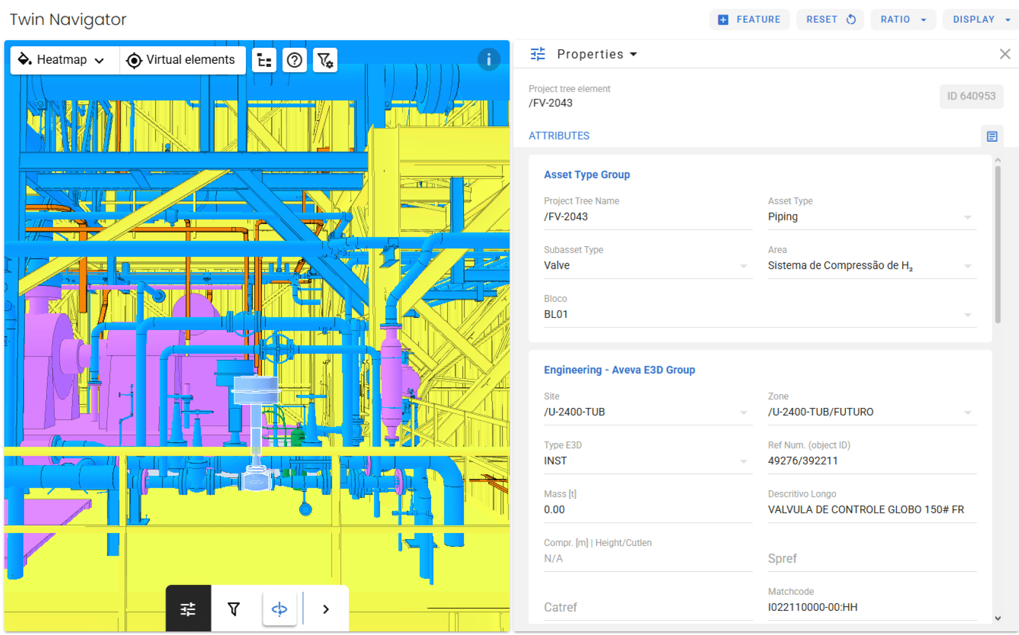 Screenshot of Vidya's system showcasing 3D model side-by-side attirbute screen
